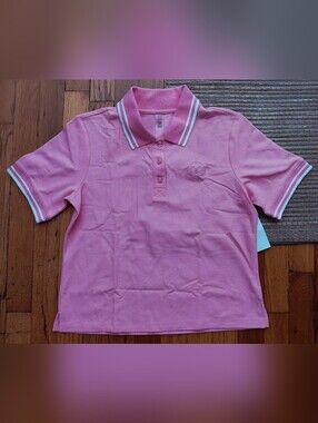 Never Worn-Beyond Yoga Country Club Polo with White-Trim Collar